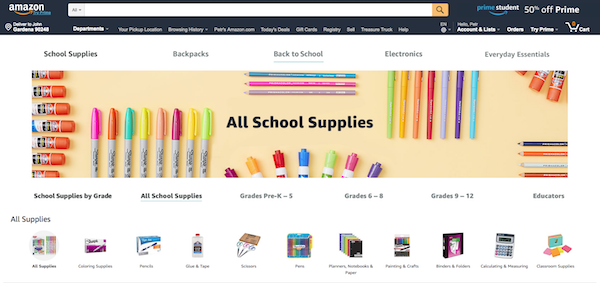 Amazon back to school