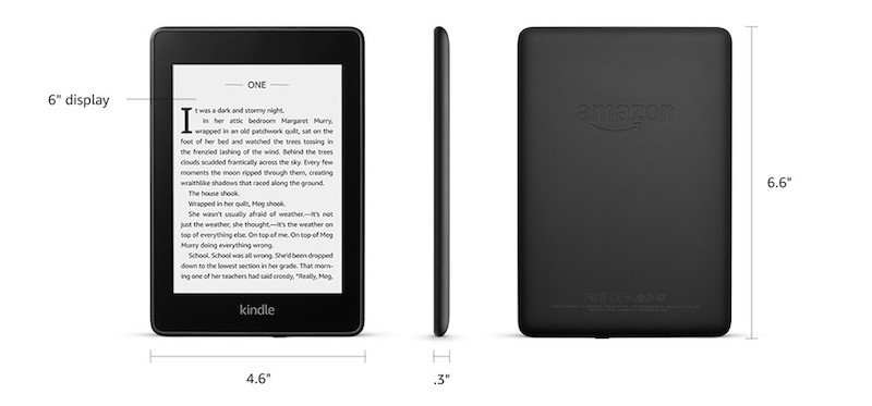 kindle paperwhite 2021 dimensions