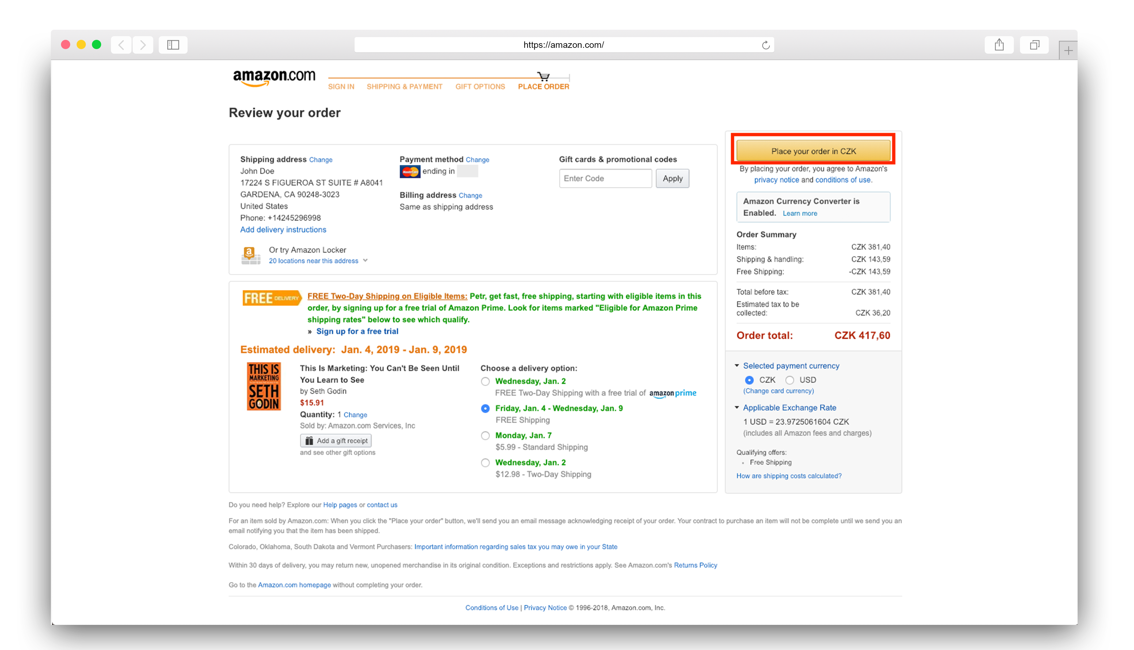 amazon open orders on digit