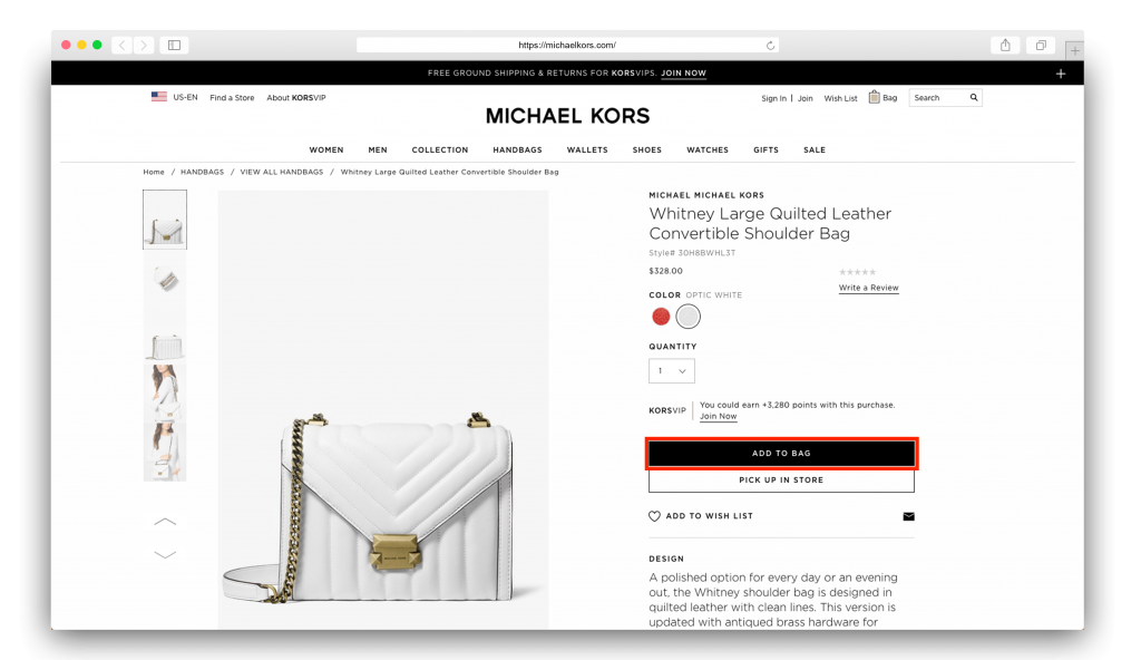 michael kors website