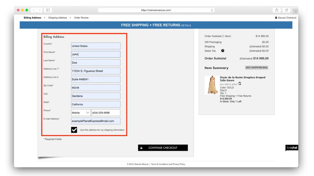 4Neiman Marcus delivery address final