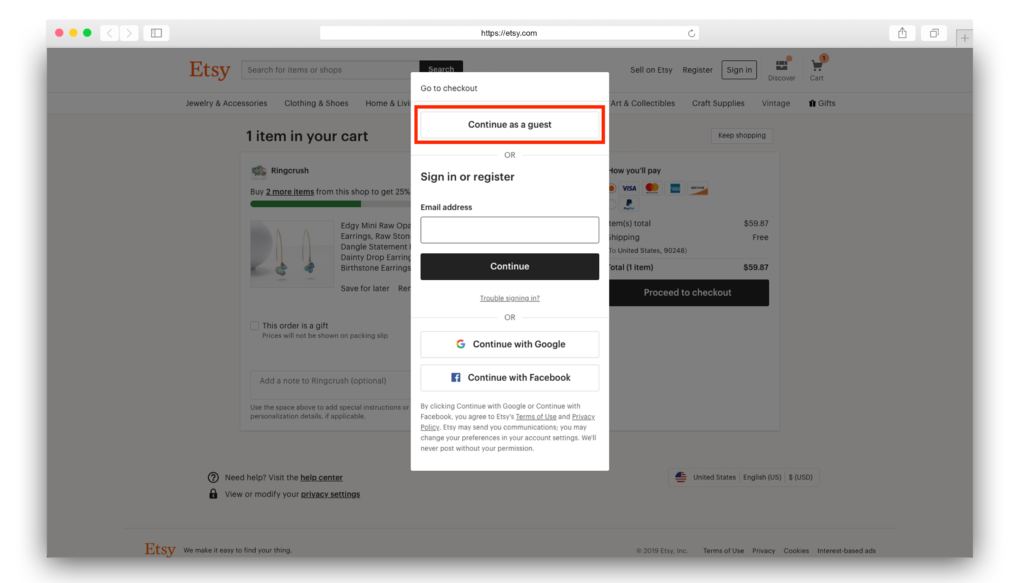 etsy guest