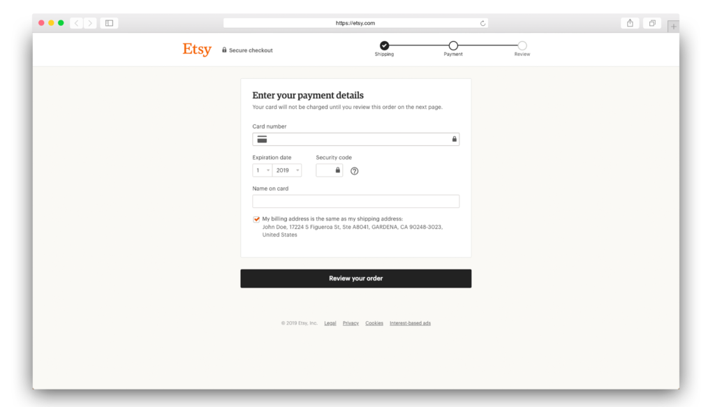 etsy payment