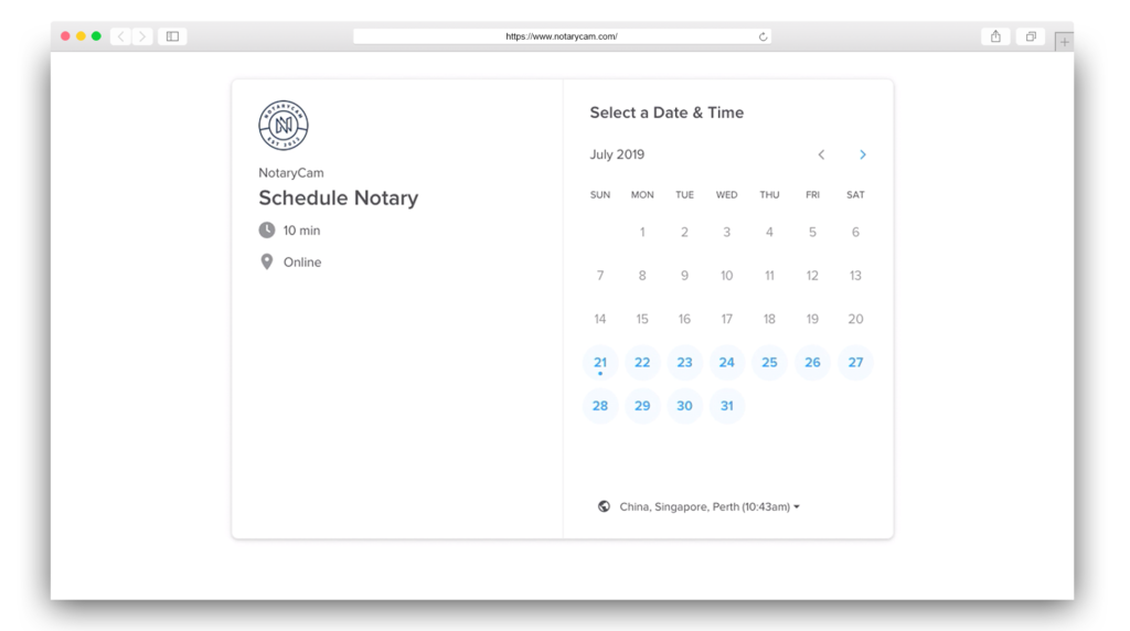 appointment select date and time
