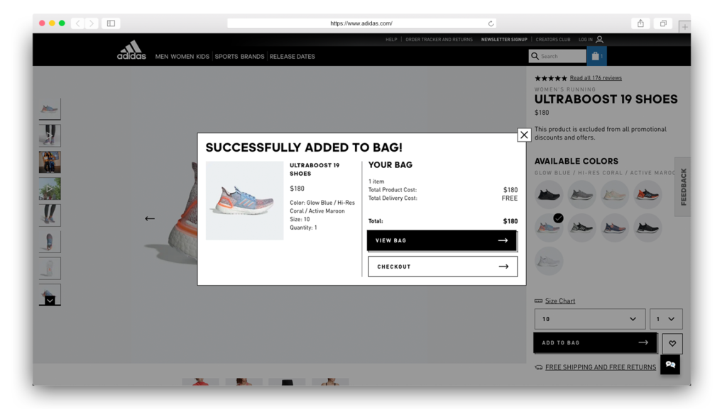 adidas cart