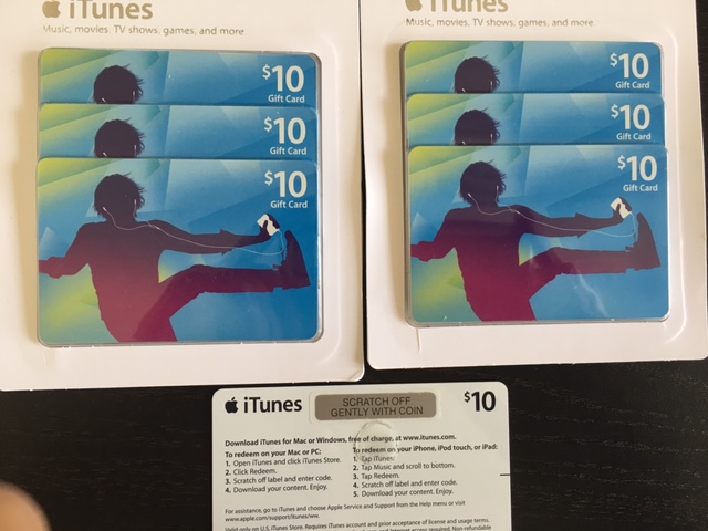 iTunes giftcards