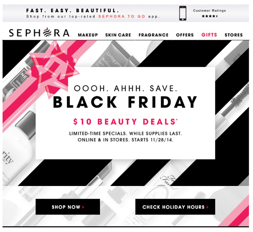 Sephora black friday распродажа