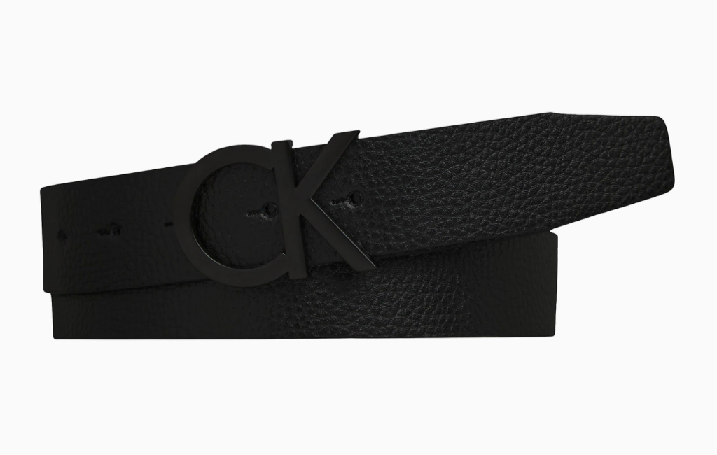 2 ck leather logo belt