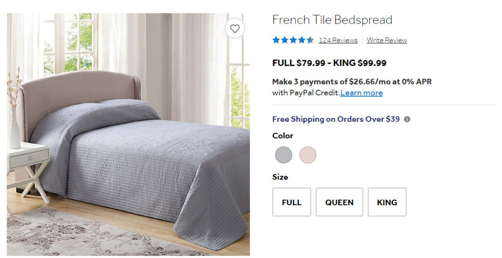 French Tile Bedspread