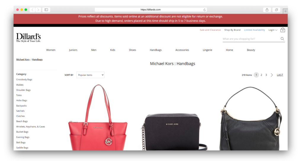 Michael Kors Womens Handbags  Purses 2022  No Time For Style