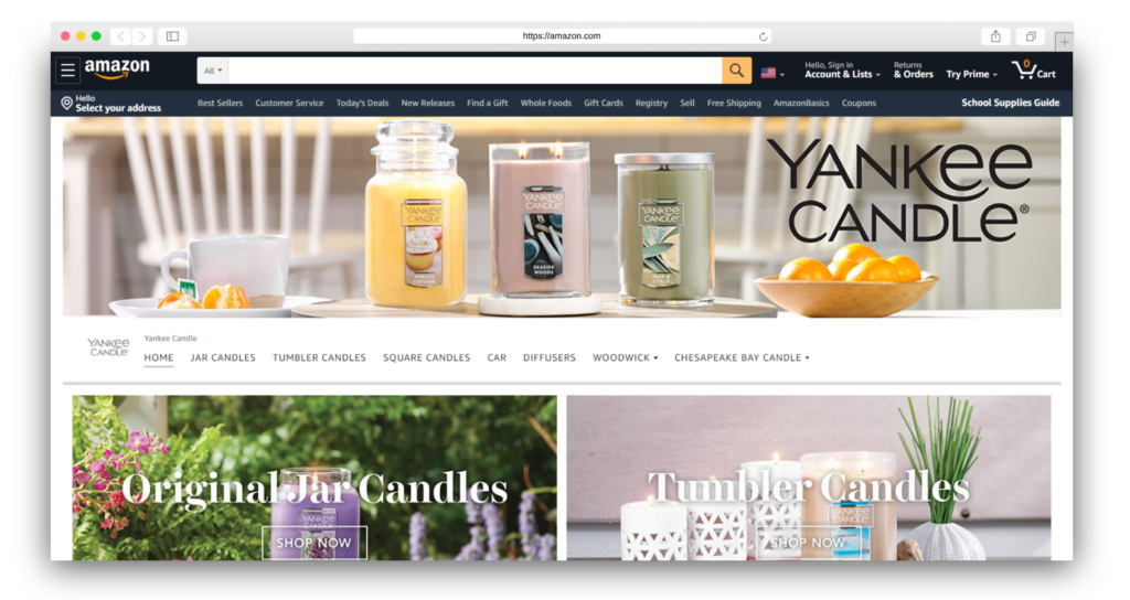 Yankee Candle at Amazon