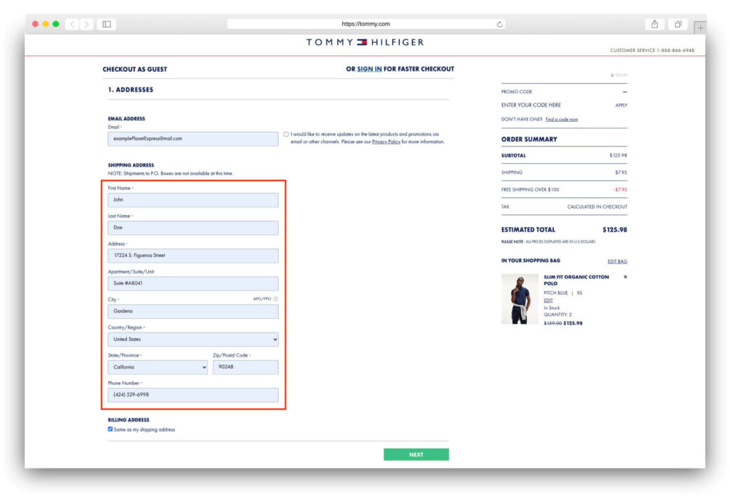 Tommy hilfiger return store policy online